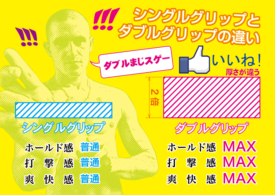 シングルグリップとダブルグリップの違い